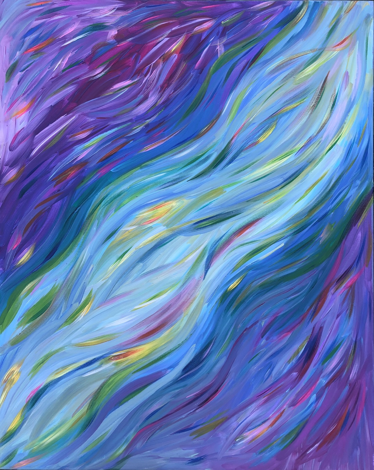 Blue flow painting