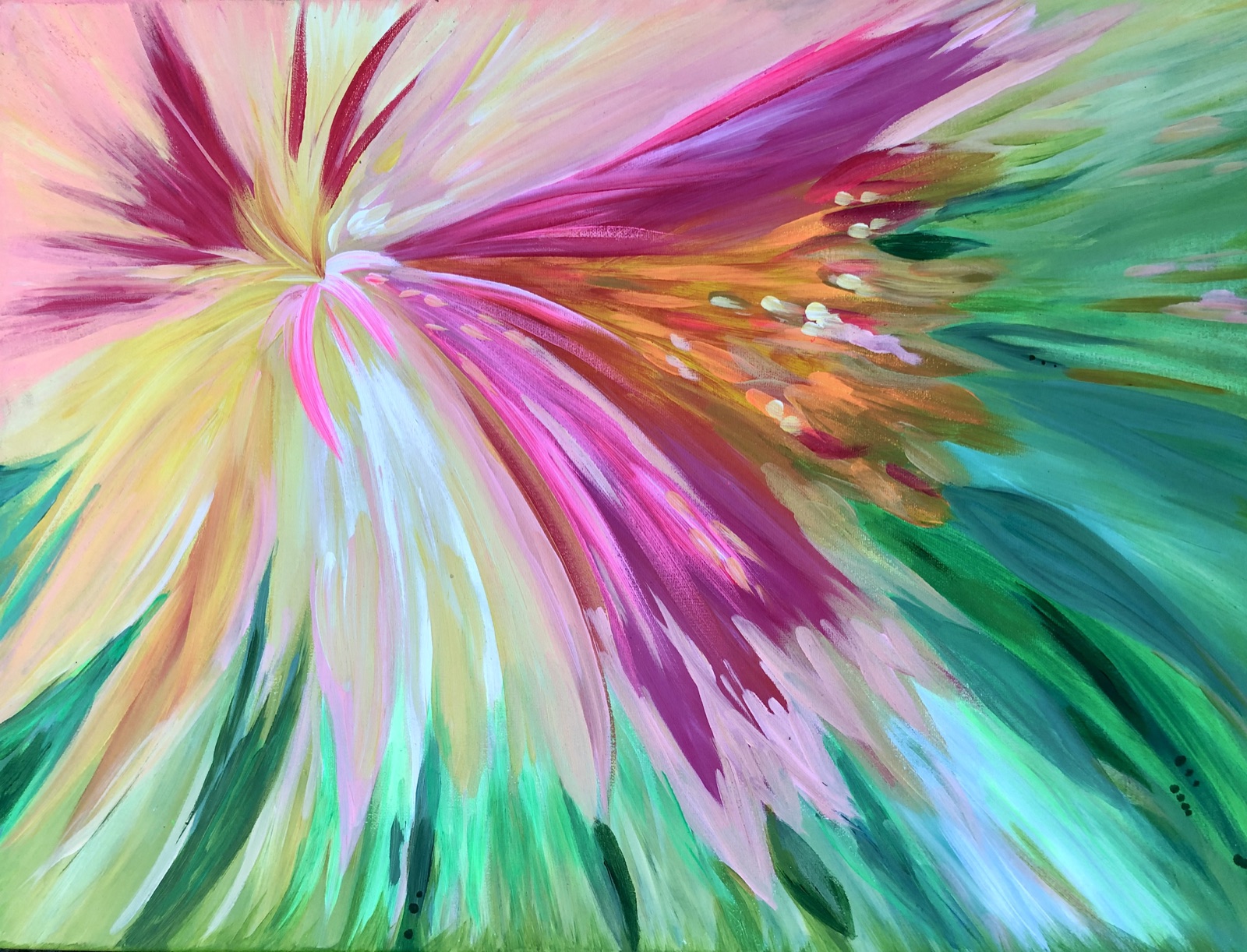 Flower burst painting