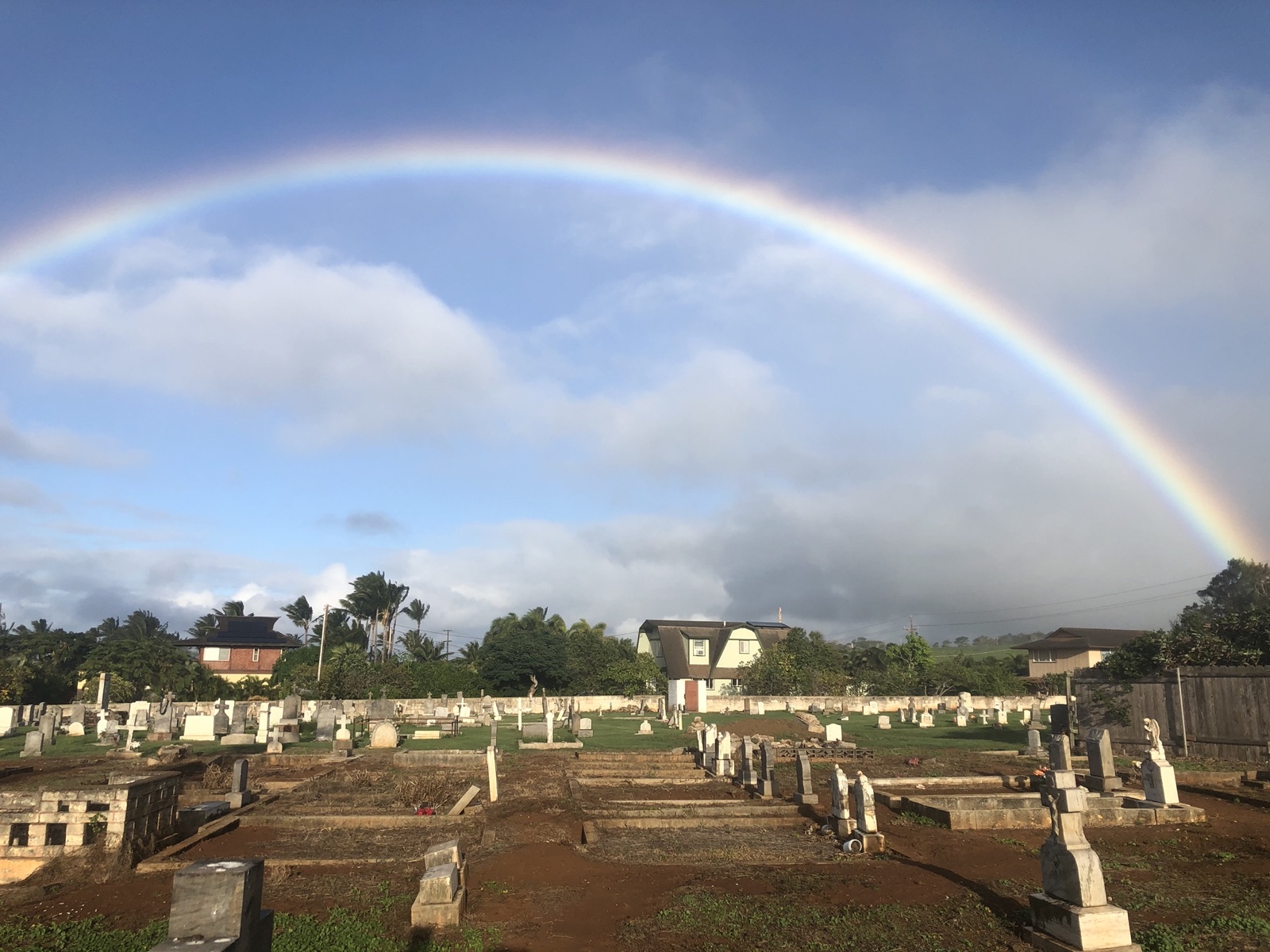 Rainbow over the landscape